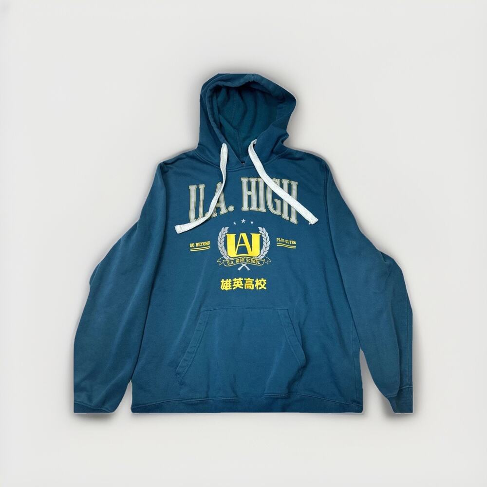 UA High Collegiate Anime Hoodie Green Men’s Large Streetwear BoxLunch GC